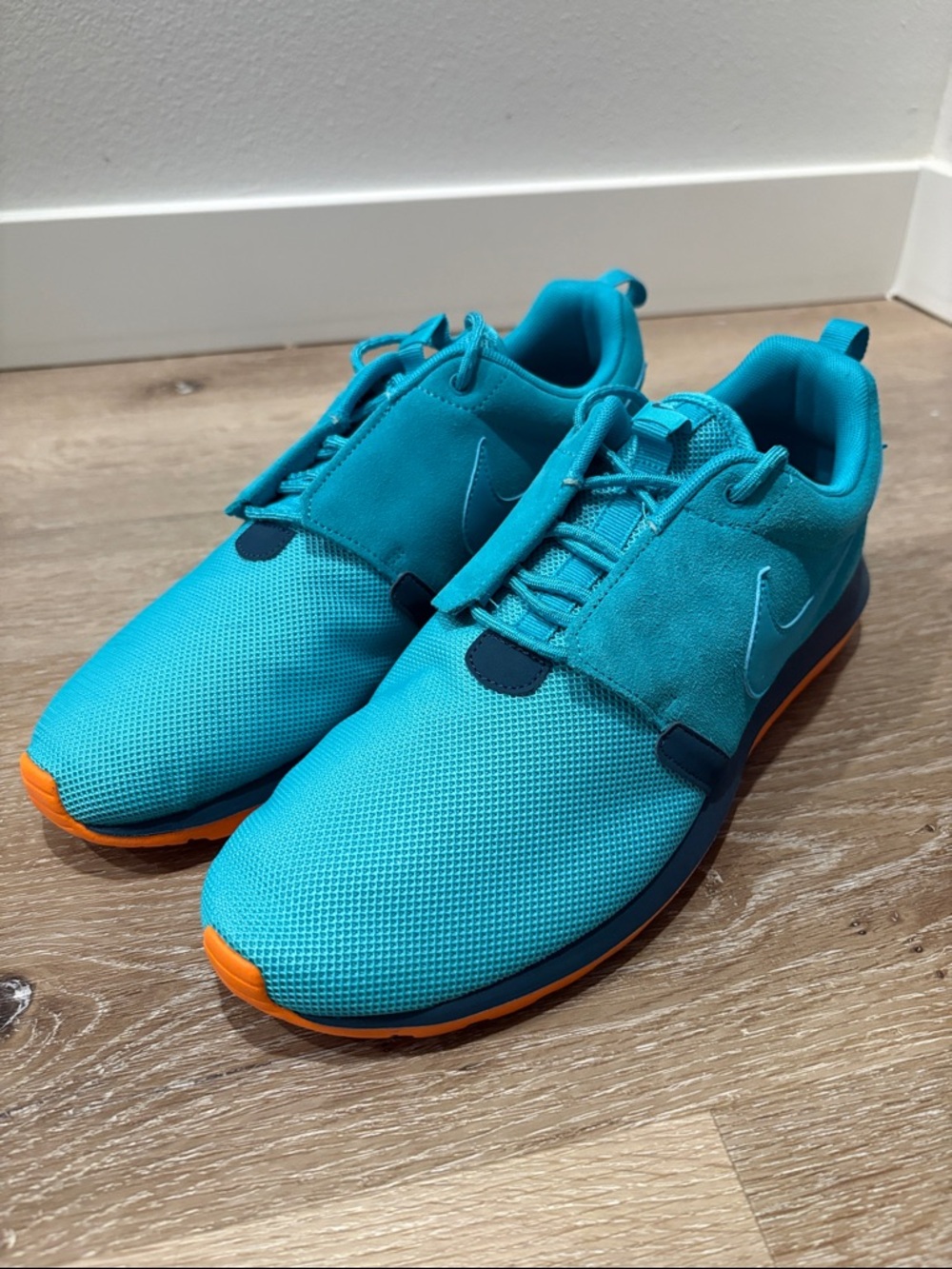 NIB [Nike] Roshe Run NM Athletic Shoes in Dusty Cactus/Spice Blue Men’s 9.5 - Picture 5 of 11